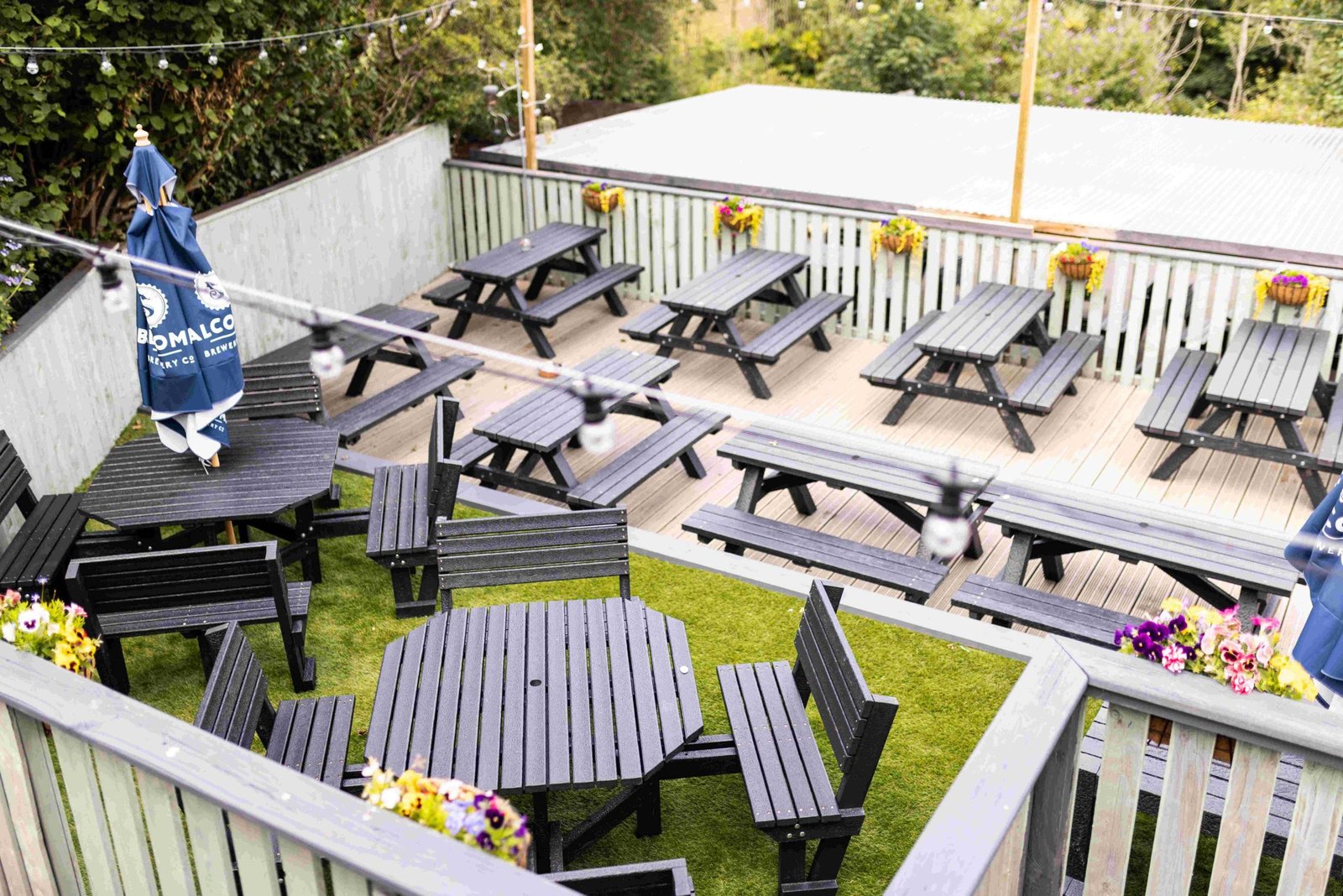 Recycled Outdoor Hotel Furniture / Sustainable Hotel Decking / Eco Hotel Benches